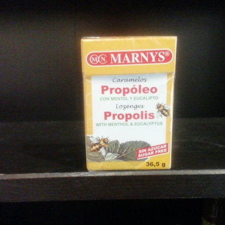 Caramels Pròpolis amb Mentol i Eucaliptus 36.5g Marnys 